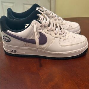 Nike Airforce 1 Hoops Limited Edition White and Purple Men's Size 12